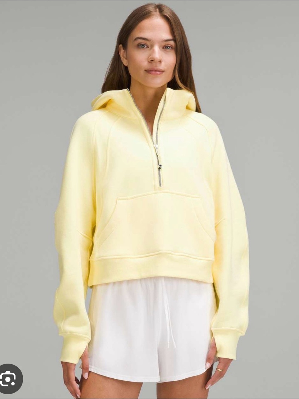 Lululemon Half Zip Scuba in Washed Yellow